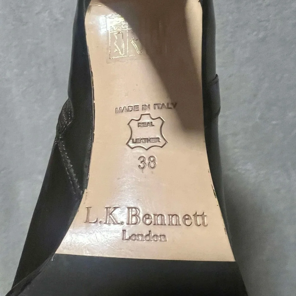 LK Bennett London Brown Knee Boots‎ Uk 38 RRP £450 Genuine Leather Made Italy